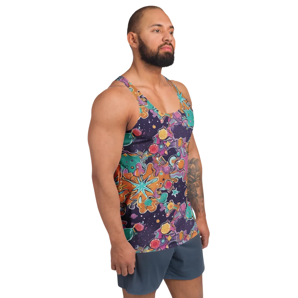 Orbiting Bonbons on Men's Tank Top — Right Front