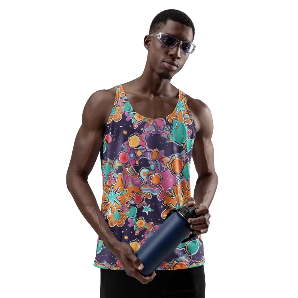 Orbiting Bonbons on Men's Tank Top — Front