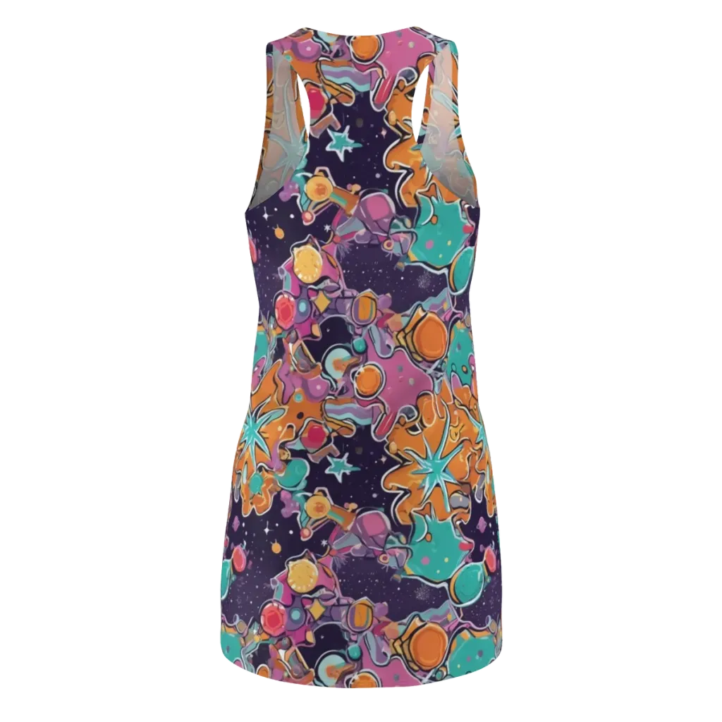 Orbiting Bonbons on Racerback Dress — Back