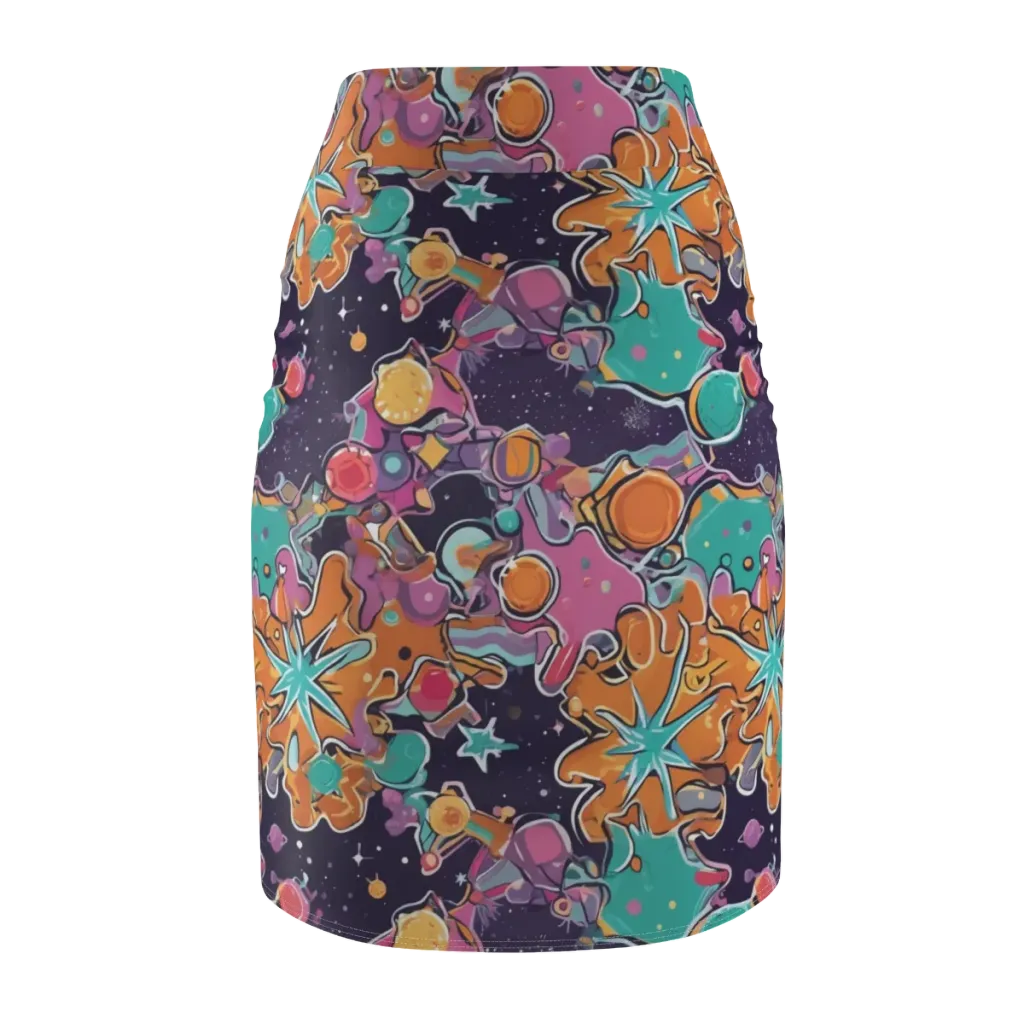Orbiting Bonbons on Pencil Skirt — Back