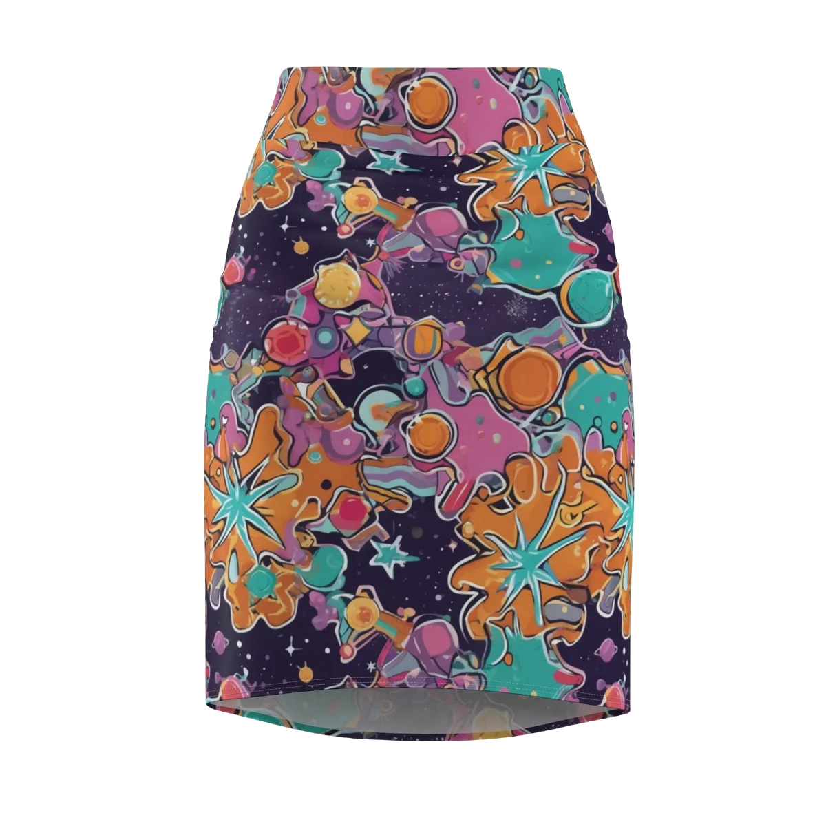 Orbiting Bonbons on Pencil Skirt — Front