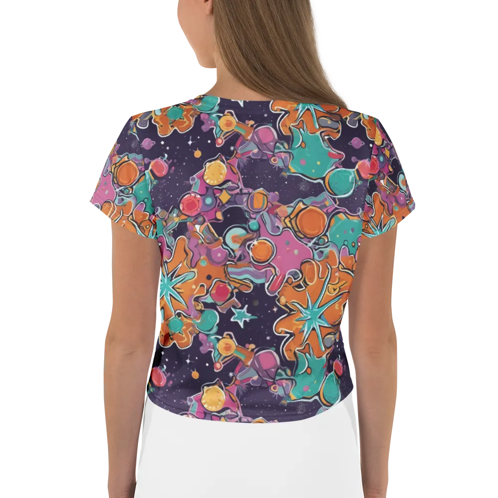 Orbiting Bonbons on Crop Tee — Back