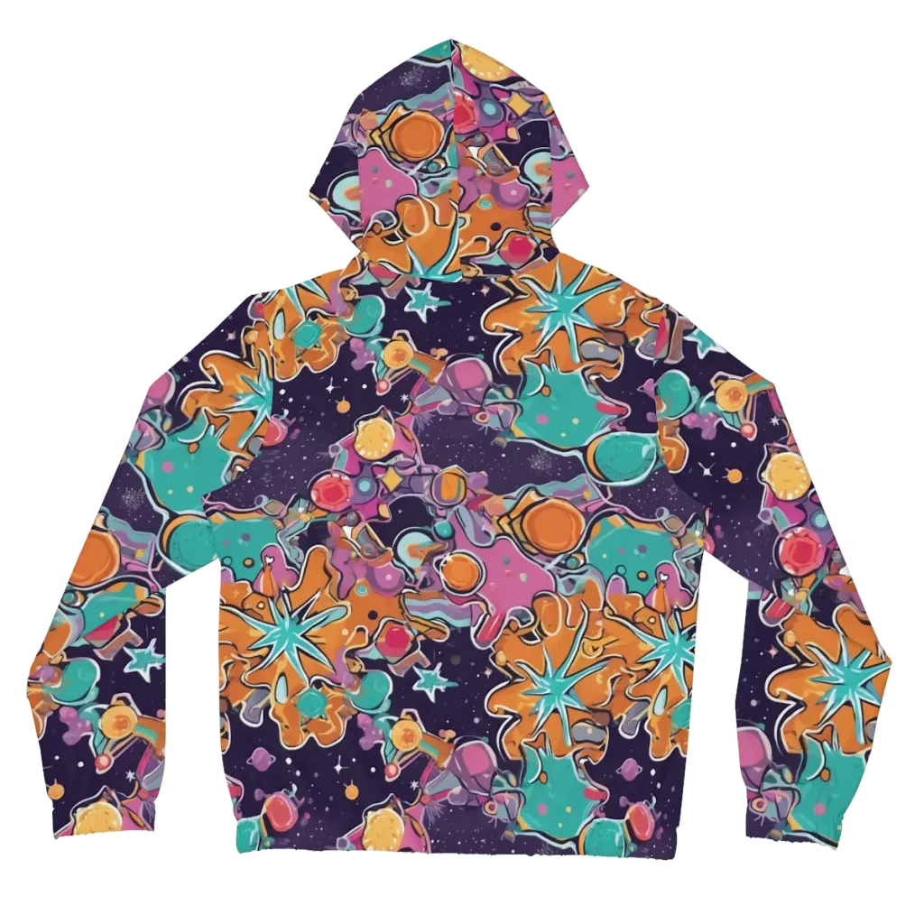 Orbiting Bonbons on Women's Full-Zip Hoodie — Back