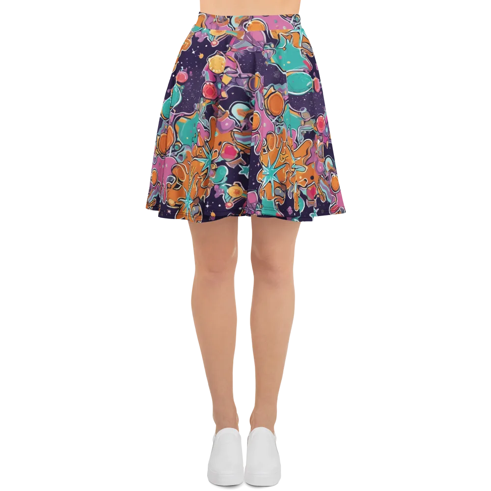 Orbiting Bonbons on Skater Skirt — Front