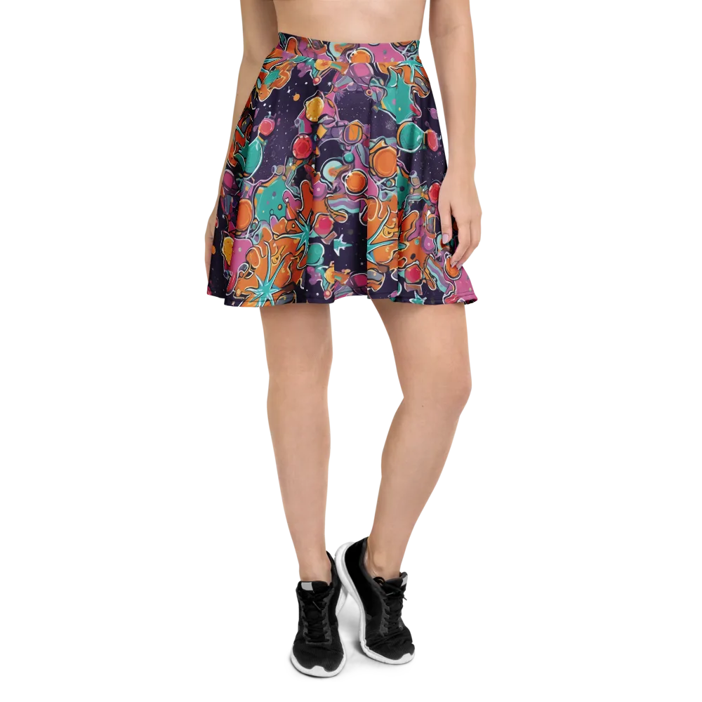 Orbiting Bonbons on Skater Skirt — Front