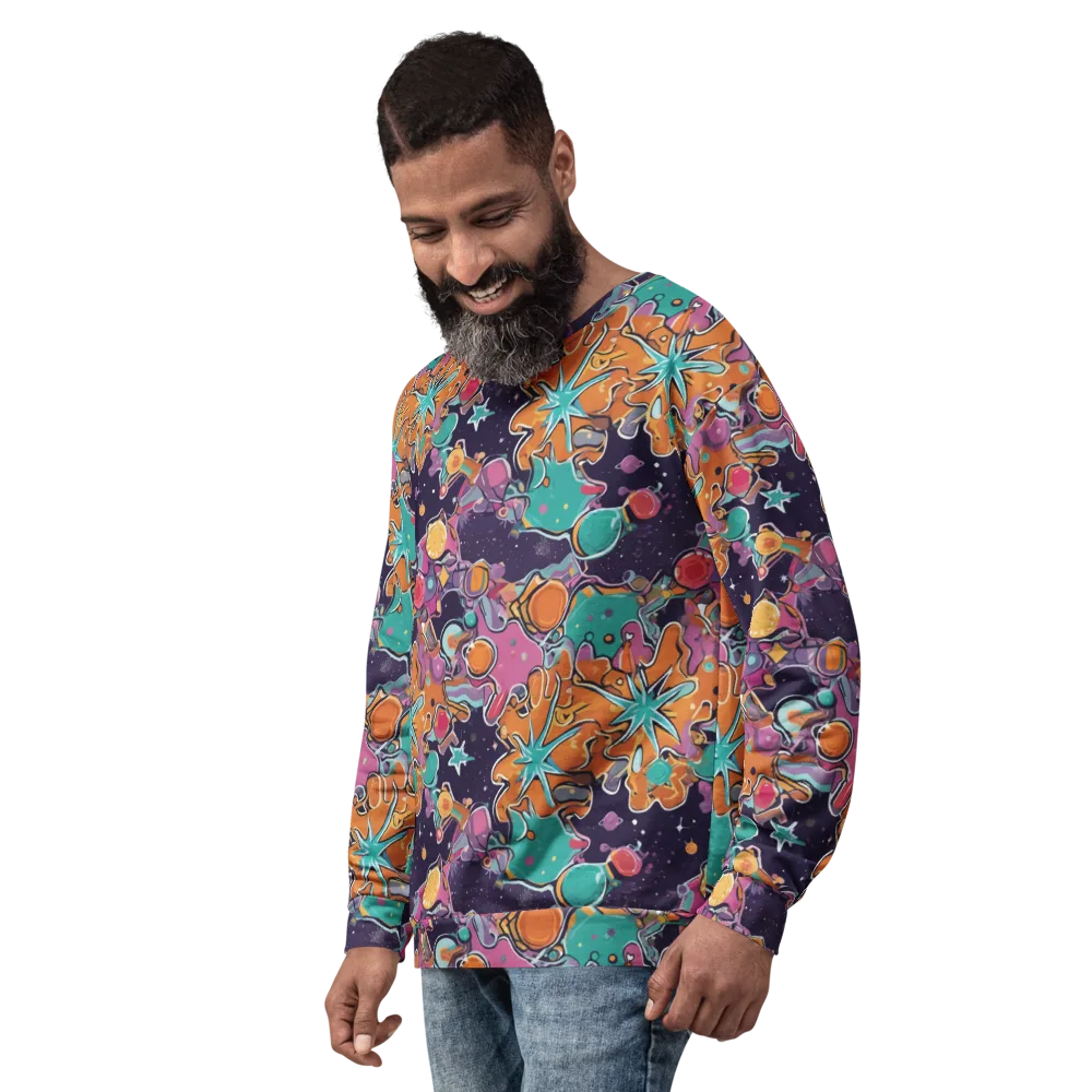 Orbiting Bonbons on Sweatshirt — Left Front