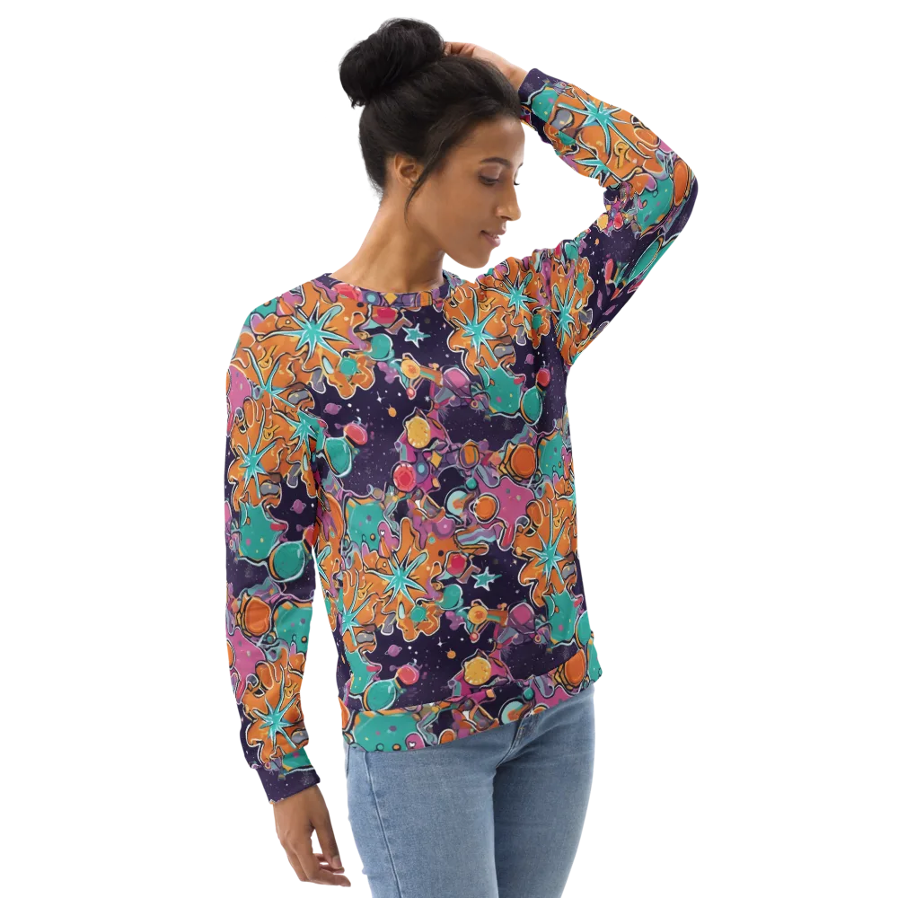 Orbiting Bonbons on Sweatshirt — Right Front