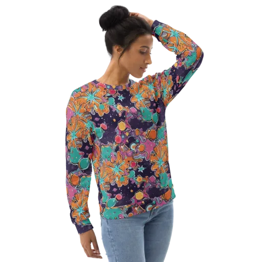 Orbiting Bonbons on a Sweatshirt