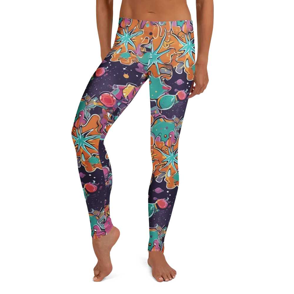 Orbiting Bonbons on Leggings — Front