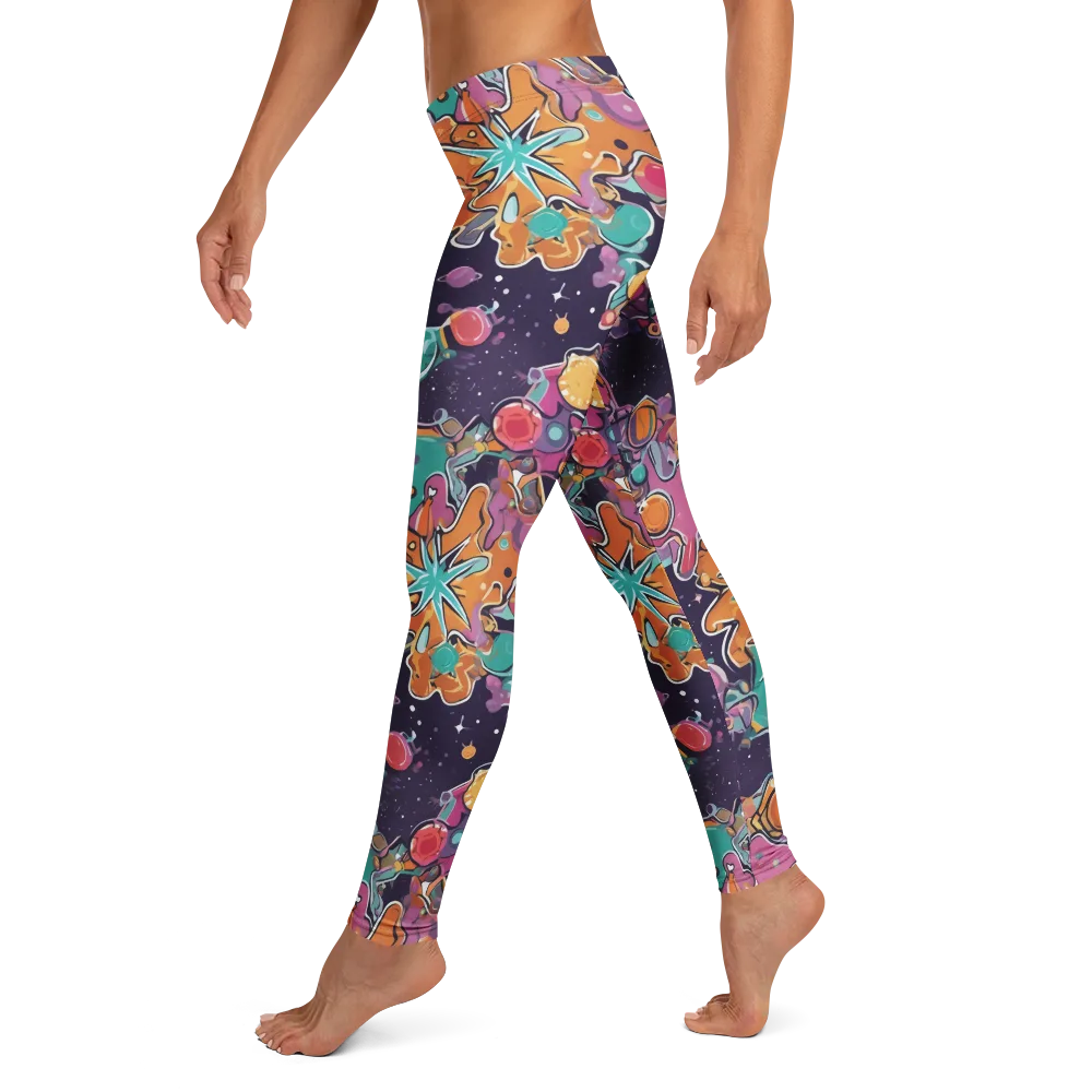 Orbiting Bonbons on Leggings — Left