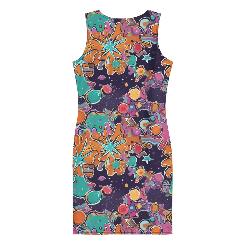 Orbiting Bonbons on Bodycon Dress — Back