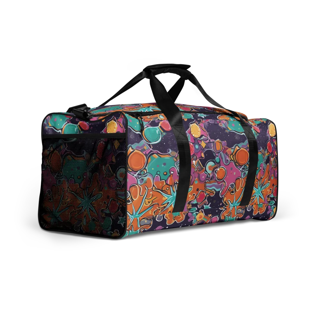 Orbiting Bonbons on Duffle Bag — Right Front