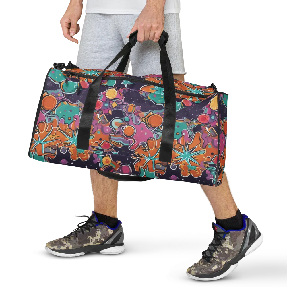 Orbiting Bonbons on Duffle Bag — Front