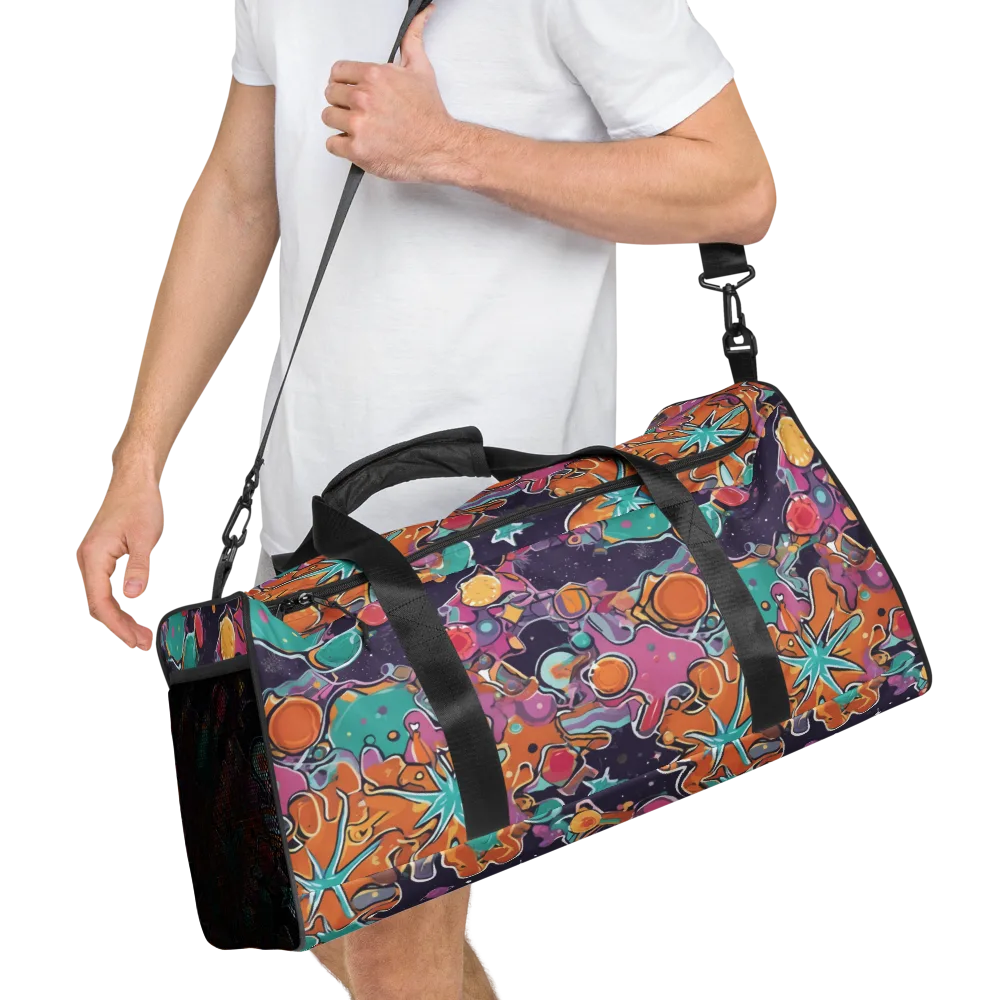 Orbiting Bonbons on Duffle Bag — Right Front