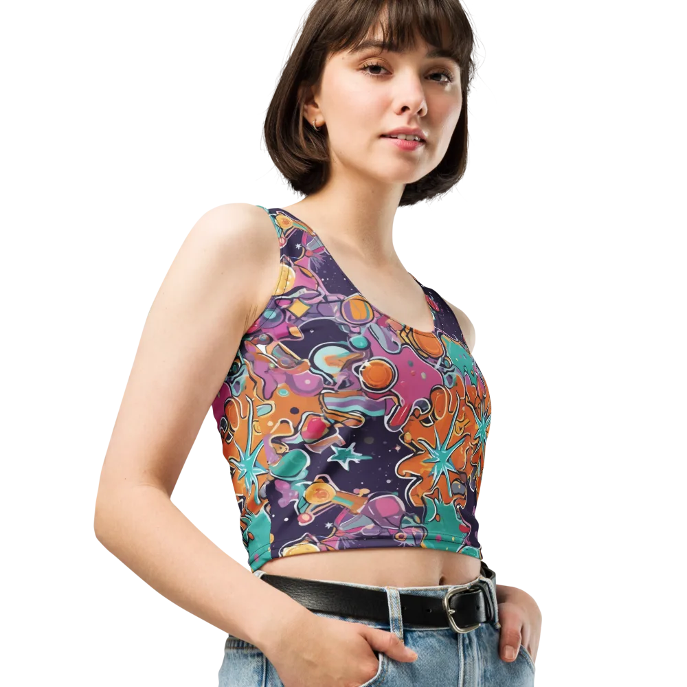 Orbiting Bonbons on Crop Top — Right Front