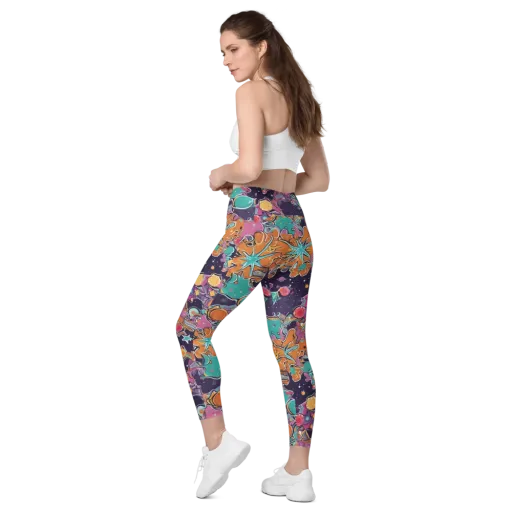 Orbiting Bonbons on a Leggings with Pockets