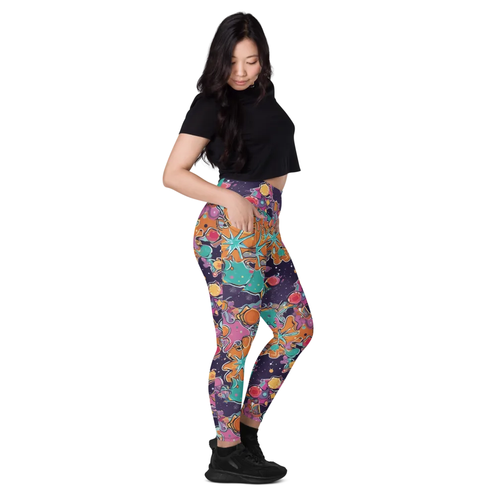 Orbiting Bonbons on Leggings with Pockets — Right