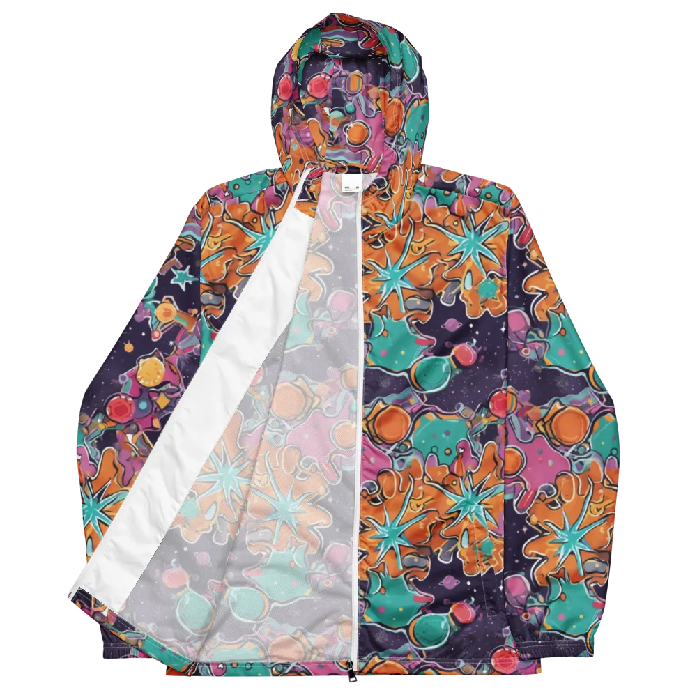 Orbiting Bonbons on Men's Windbreaker — Front