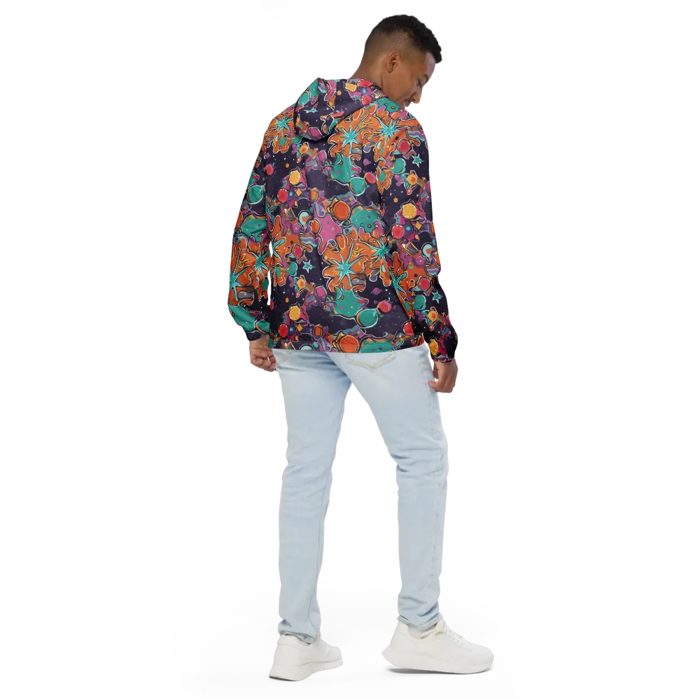 Orbiting Bonbons on Men's Windbreaker — Back