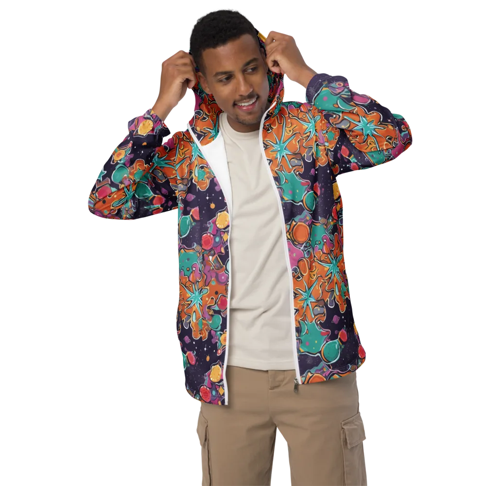 Orbiting Bonbons on Men's Windbreaker — Front