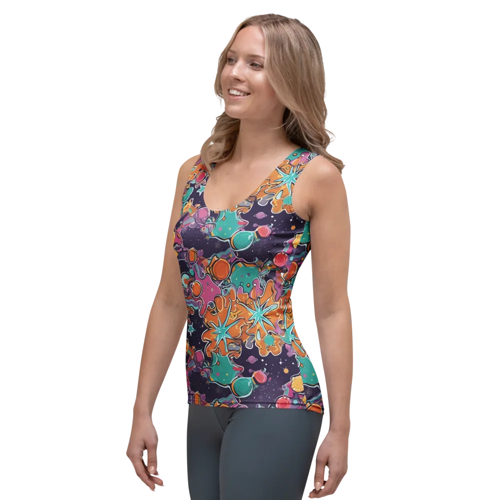 Orbiting Bonbons on Women's Tank Top — Left Front