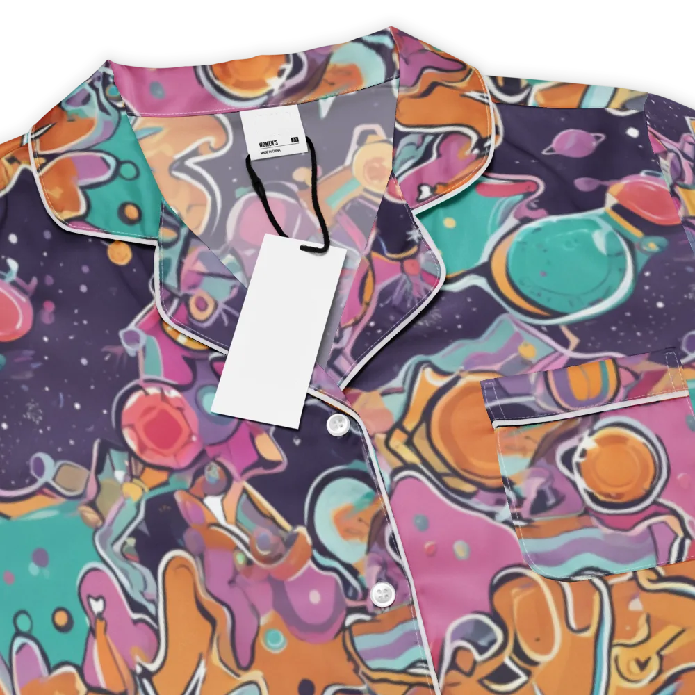 Orbiting Bonbons on Women's Short Sleeve Pajama Top — Product details