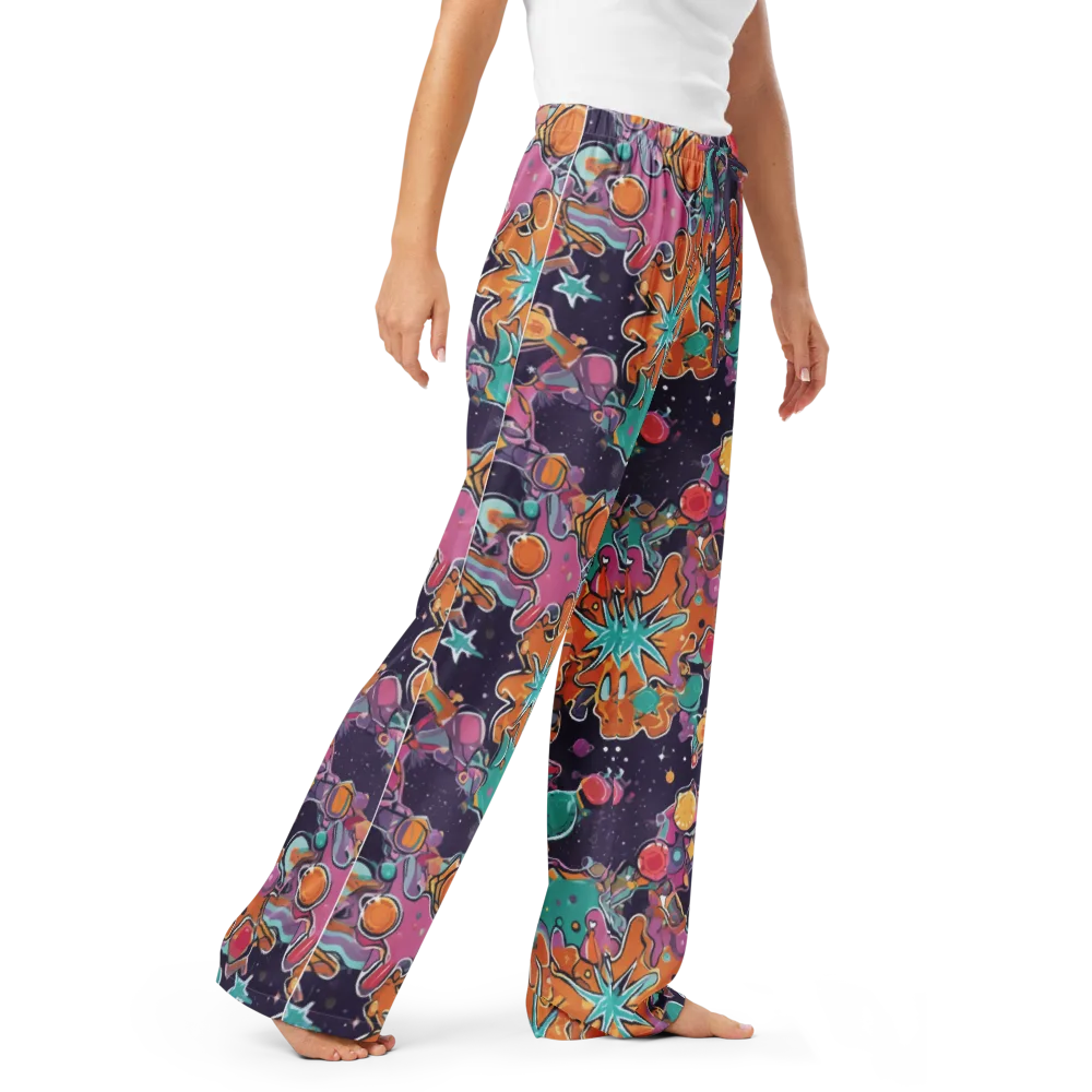 Orbiting Bonbons on Women's Pajama Pants — Right Front