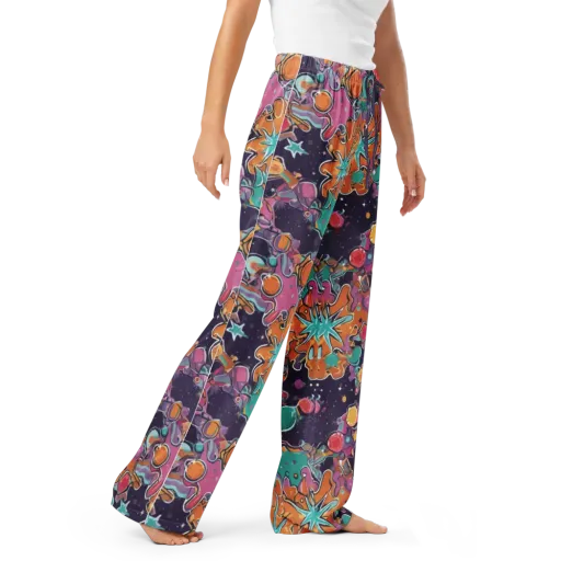 Orbiting Bonbons on a Women's Pajama Pants