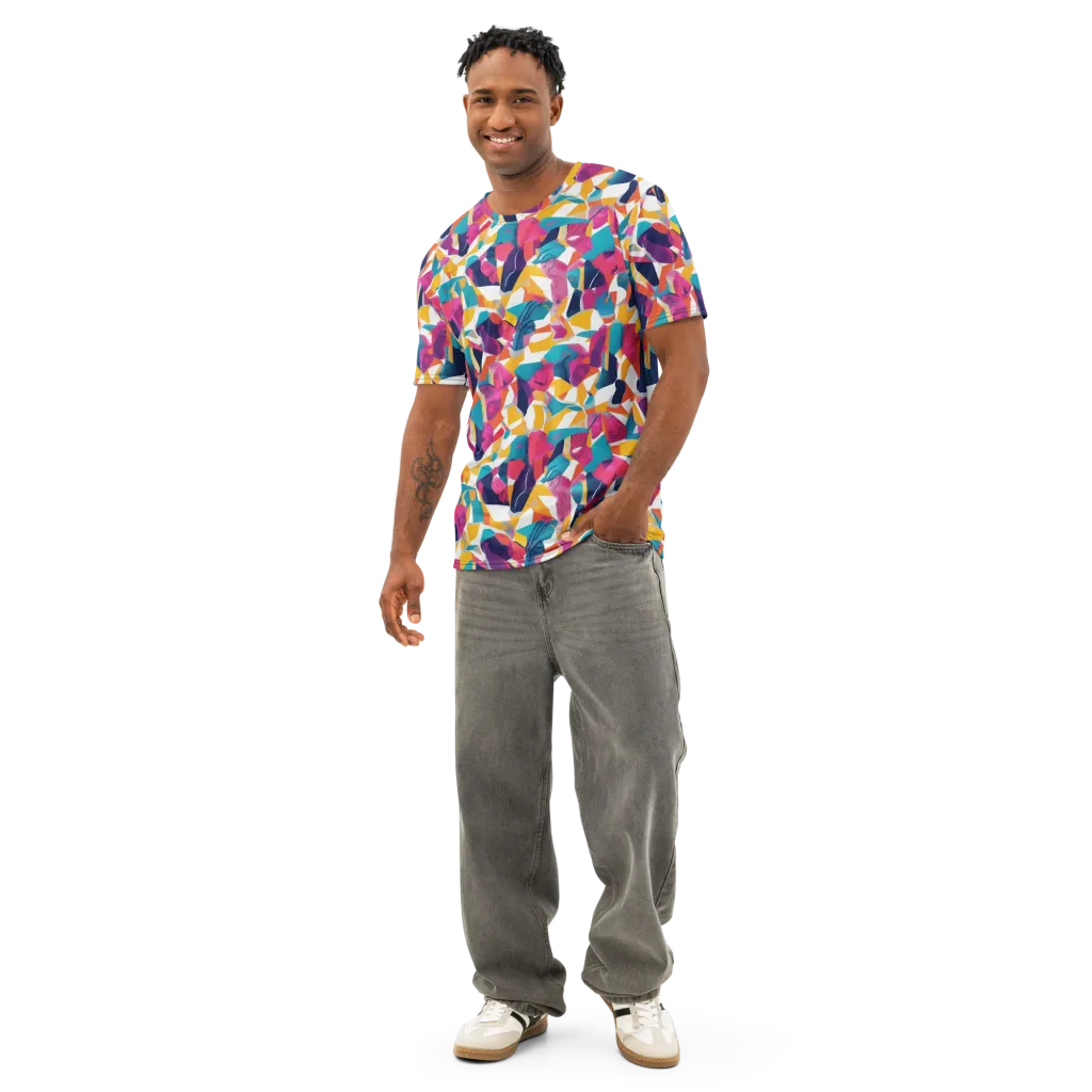 Neon Tailor on Men's Cotton Crew Neck T-Shirt — Front