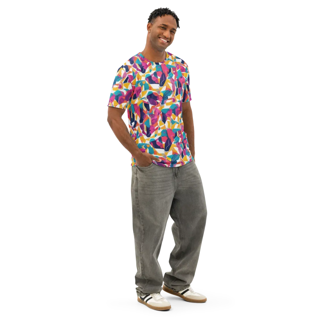Neon Tailor on Men's Cotton Crew Neck T-Shirt — Right Front
