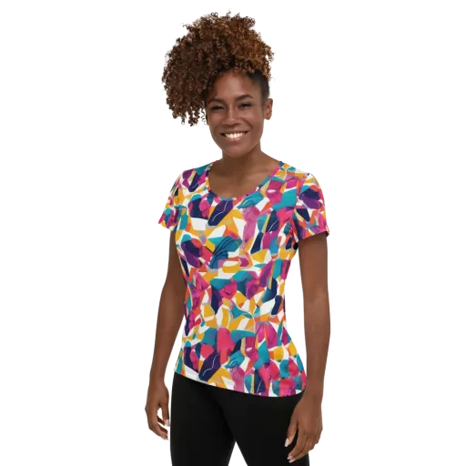 Neon Tailor on a Women's Athletic T-Shirt