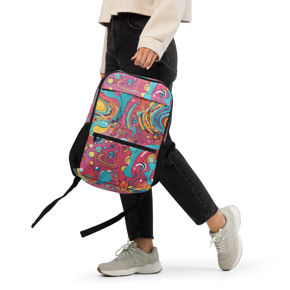 Neon Orbit Bazaar on Utility Backpack — Front