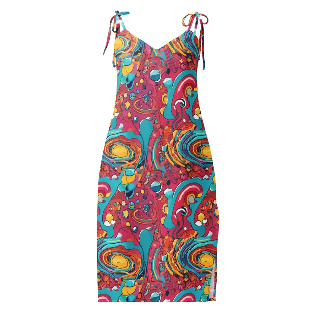 Neon Orbit Bazaar on Slip Dress — Front