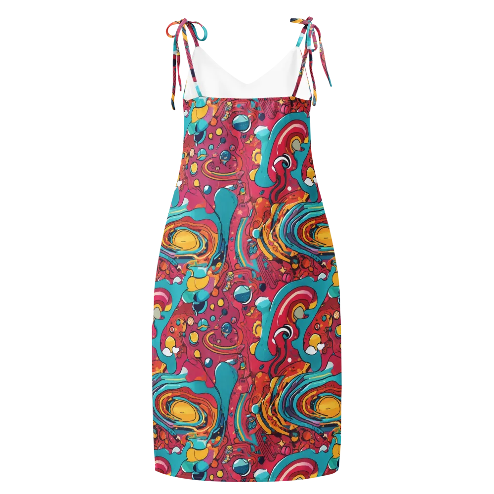 Neon Orbit Bazaar on Slip Dress — Back