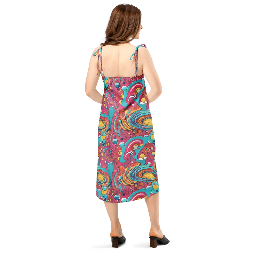 Neon Orbit Bazaar on Slip Dress — Back