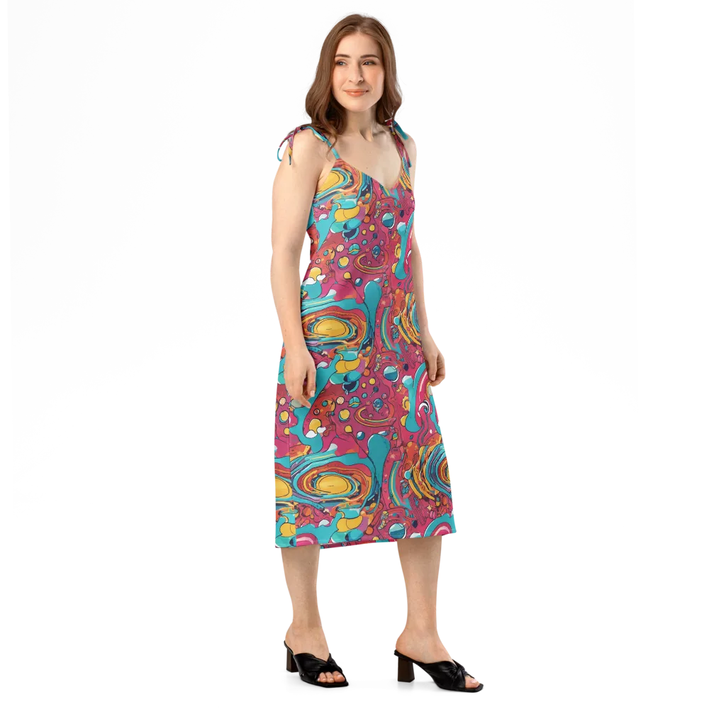 Neon Orbit Bazaar on Slip Dress — Right Front