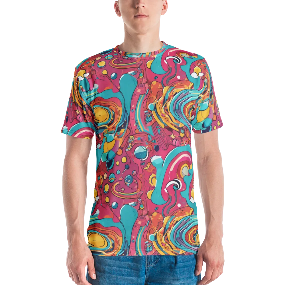 Neon Orbit Bazaar on Men's Crew Neck T-Shirt — Front