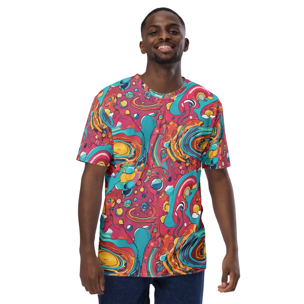 Neon Orbit Bazaar on Men's Crew Neck T-Shirt — Front
