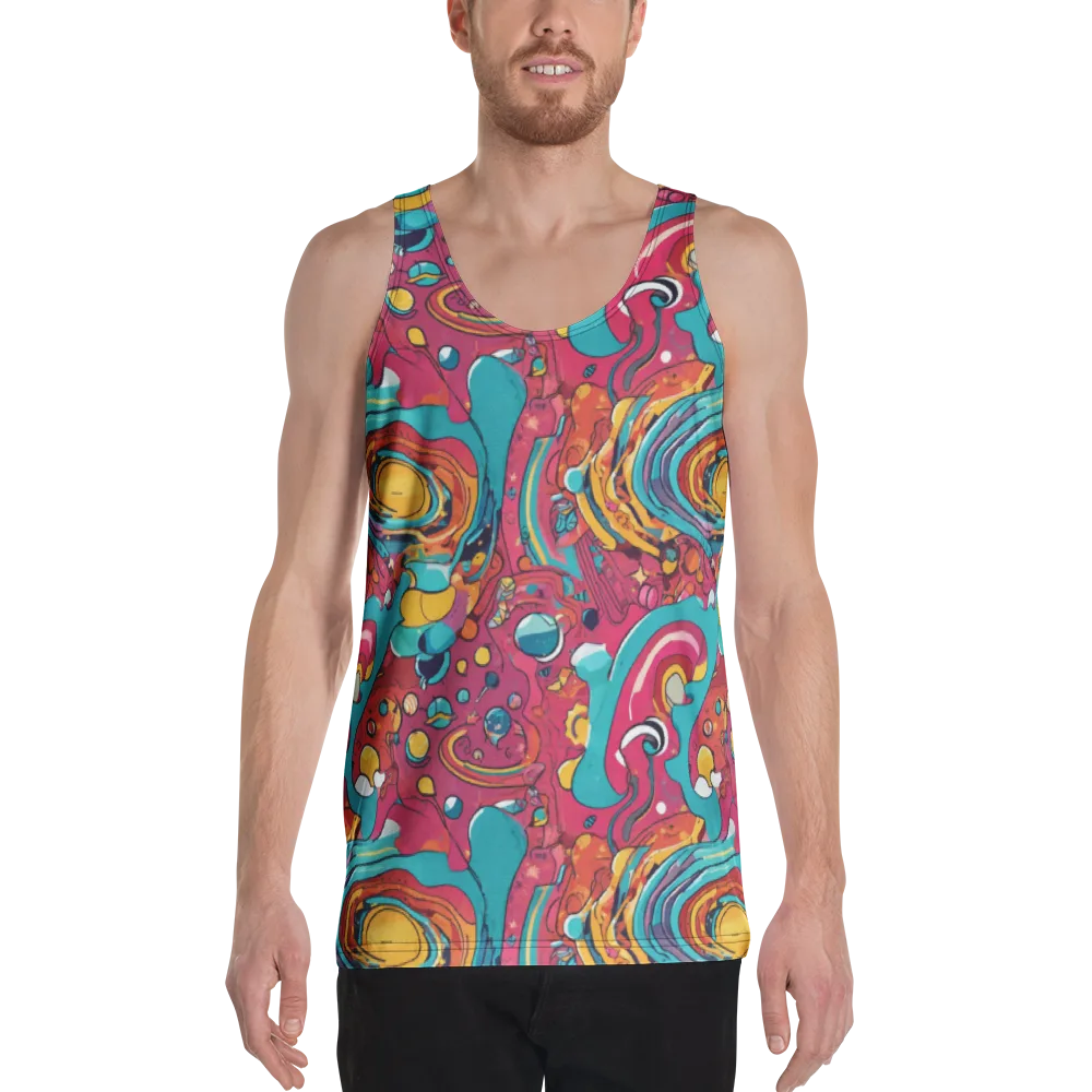 Neon Orbit Bazaar on Men's Tank Top — Front