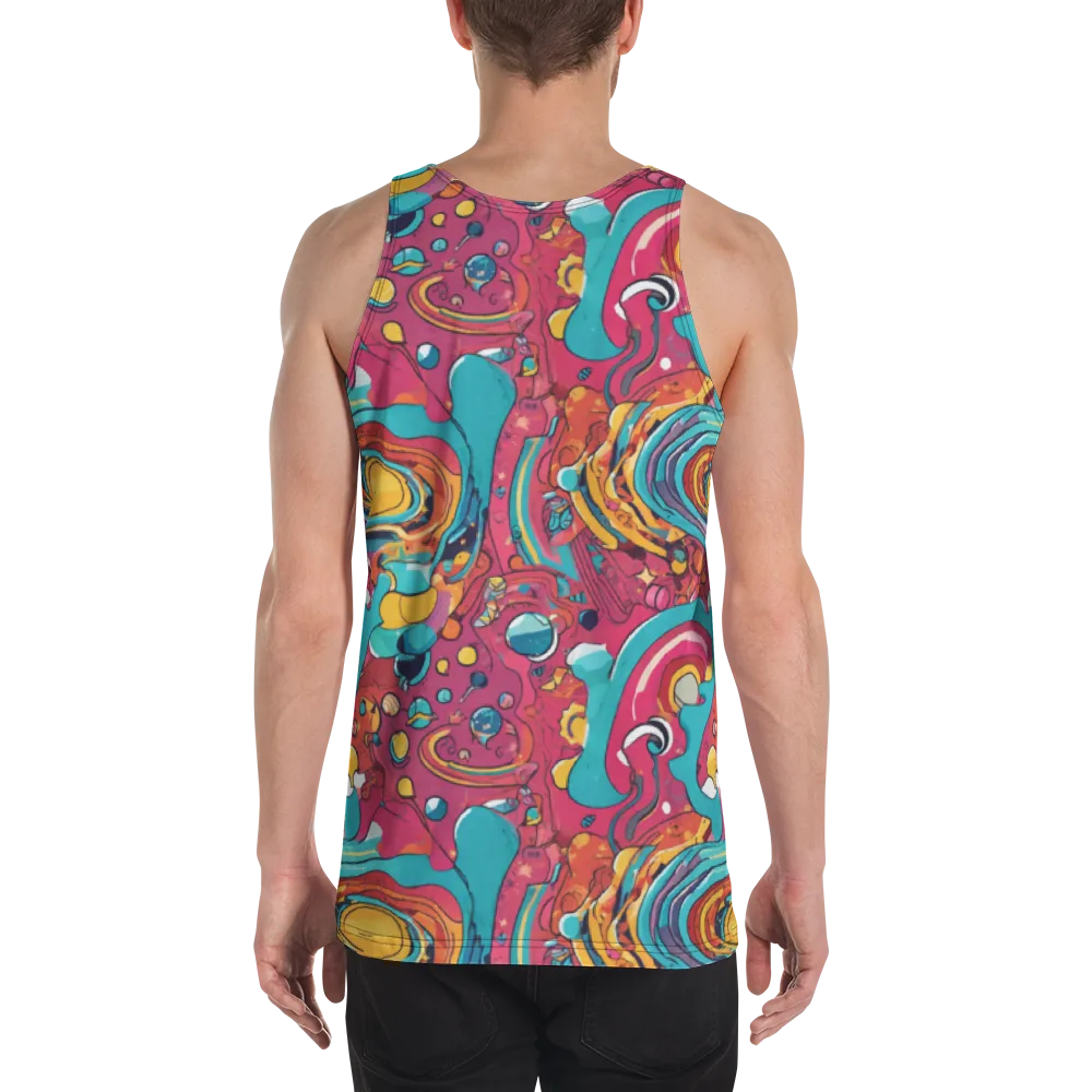Neon Orbit Bazaar on Men's Tank Top — Back