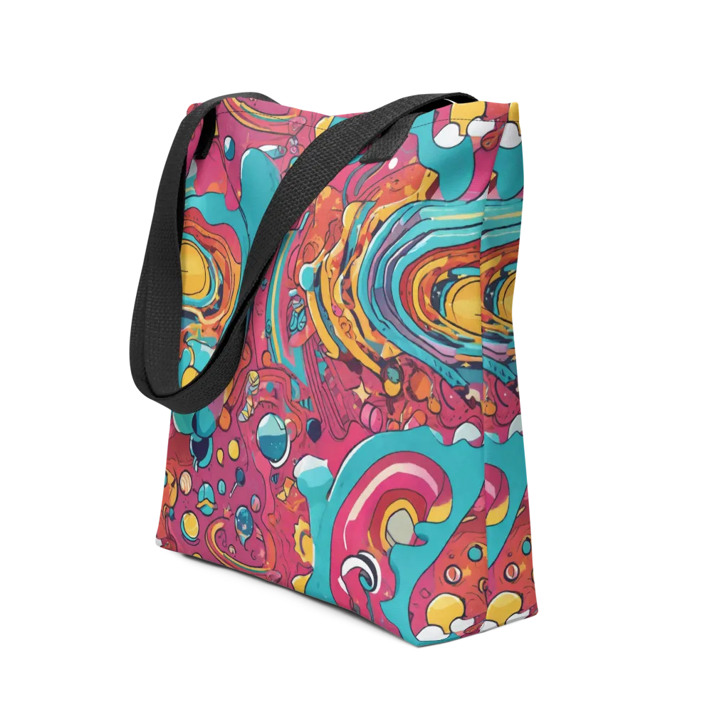 Neon Orbit Bazaar on Tote Bag — Front