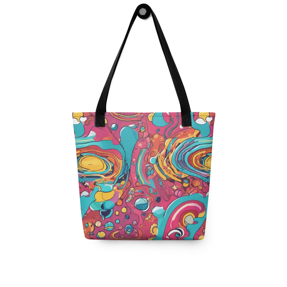 Neon Orbit Bazaar on Tote Bag — Front