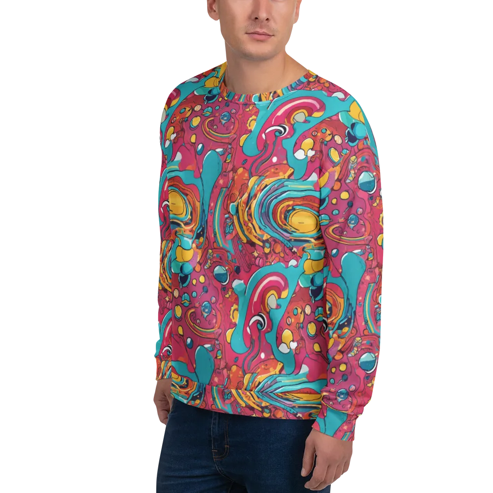 Neon Orbit Bazaar on Sweatshirt — Left Front
