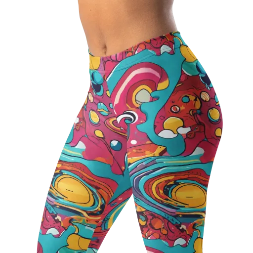 Neon Orbit Bazaar on a Leggings