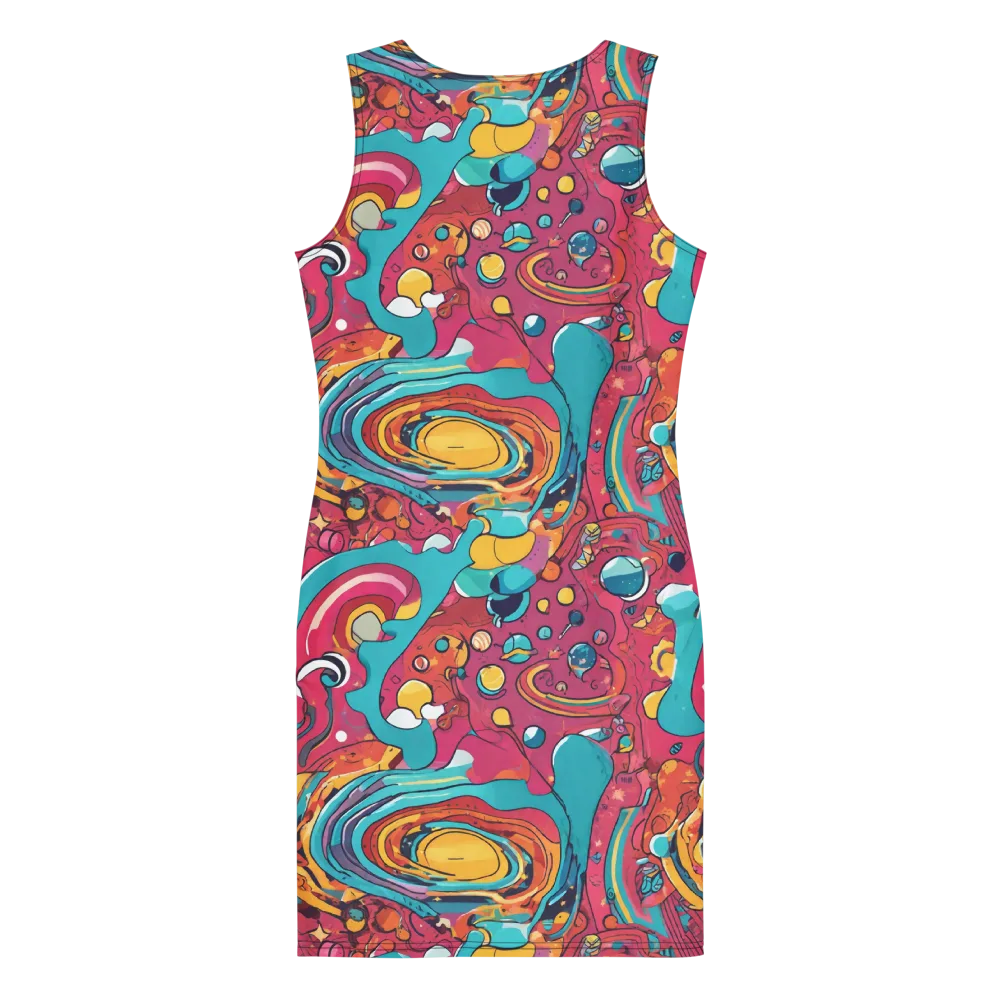 Neon Orbit Bazaar on Bodycon Dress — Back