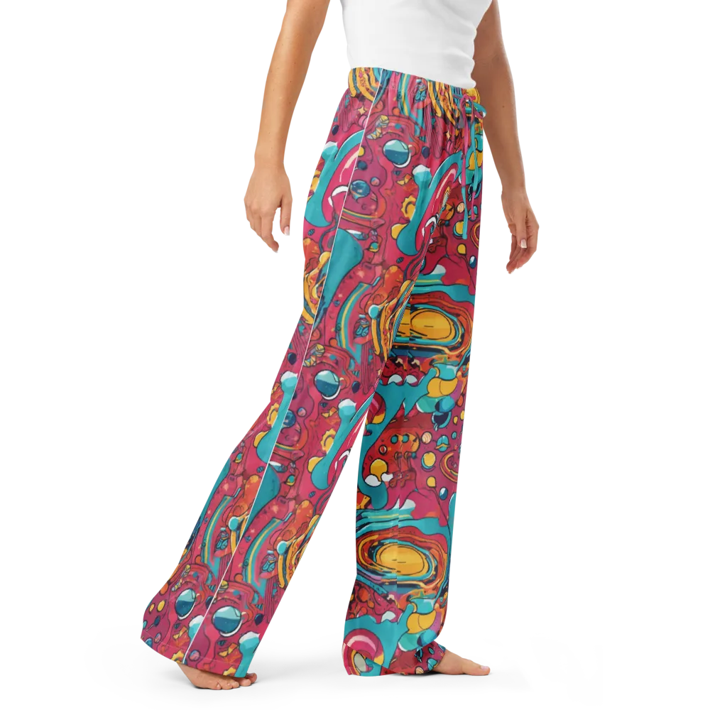 Neon Orbit Bazaar on Women's Pajama Pants — Right Front