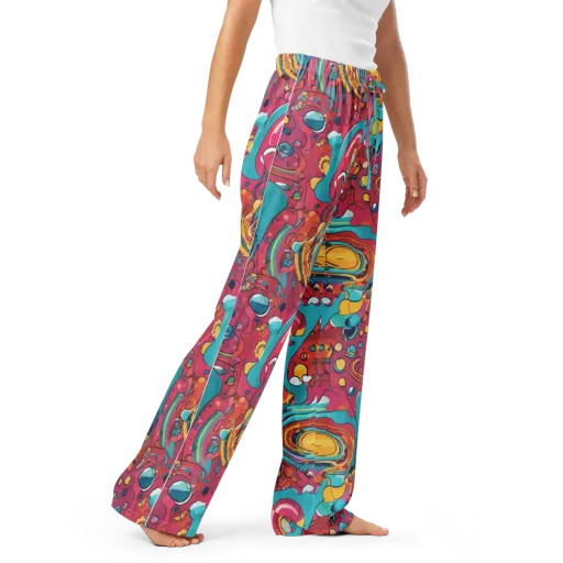 Neon Orbit Bazaar on a Women's Pajama Pants