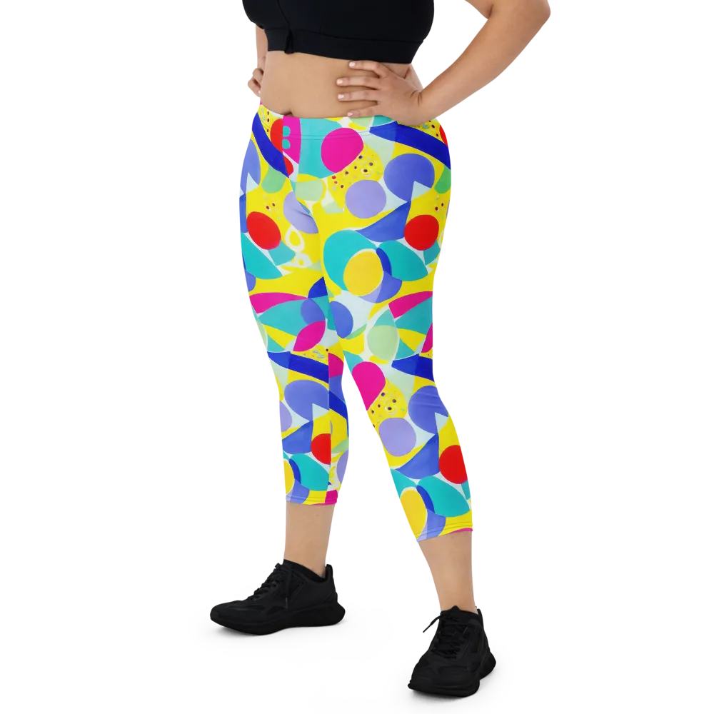 Sunlit Kaleidoscope on Capri Leggings — Front