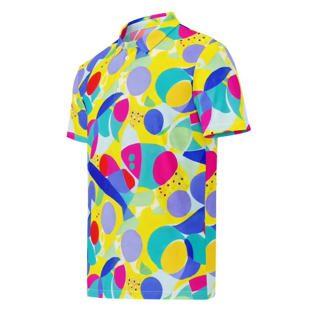 Sunlit Kaleidoscope on Men's Slim Fit Polo Shirt — Left Front