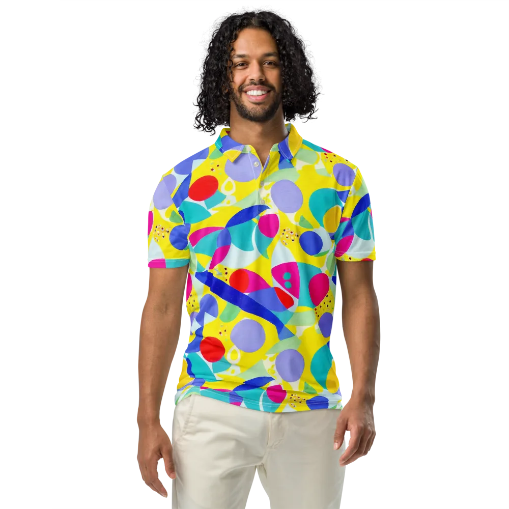 Sunlit Kaleidoscope on Men's Slim Fit Polo Shirt — Front